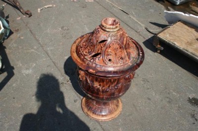 vaso in terracotta vetrificata
