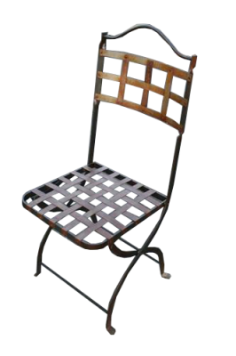 Sedia in ferro intrecciata