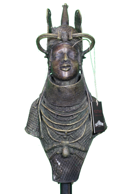 scultura in bronzo guerriero