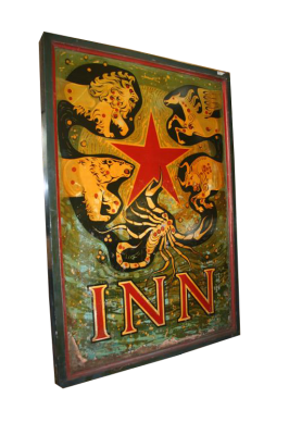 Insegna bifacciale locanda uk