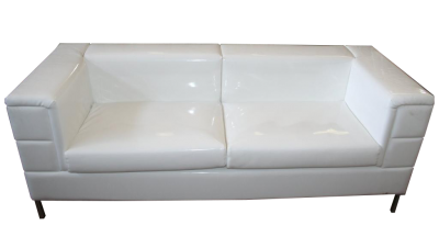 Divano squadrato da nave in vinile bianco