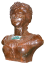 Busto femminile in ghisa