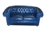 Divano chesterfield due posti in vinile blu